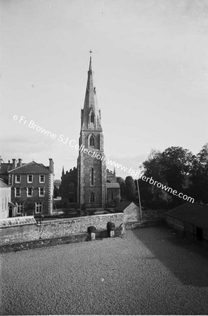 CHURCH FROM SCHOOL PLAYGROUND